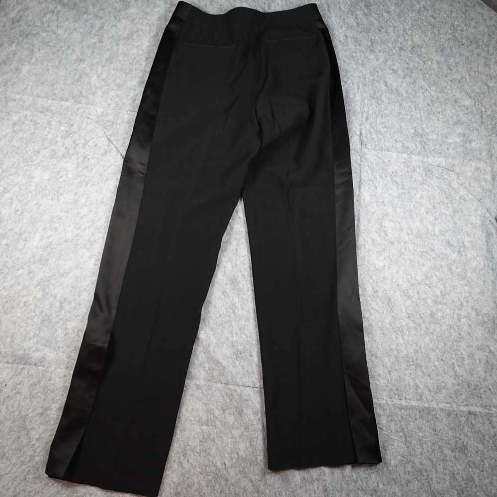 Rag and Bone Pant Women 6 Black Satin Side Stripe Tuxedo Dress Trousers Straight - Picture 12 of 14
